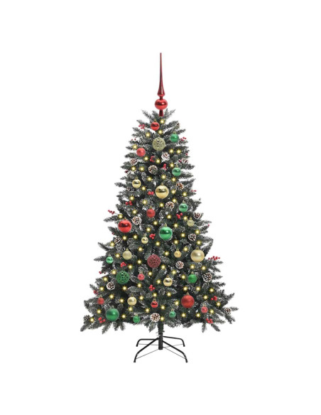 Albero di Natale artificiale con 150 LED Verde 68 x 68 x 120 cm