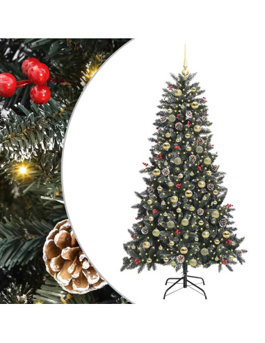Albero di Natale artificiale con 300 LED Verde 180 cm