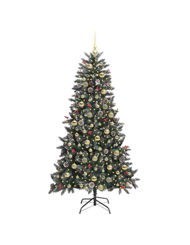 Albero di Natale artificiale con 300 LED Verde 180 cm