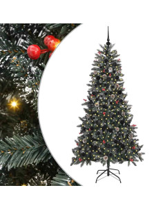 Albero di Natale artificiale con 300 LED Verde 210 cm 2