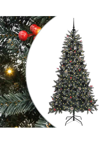 Albero di Natale artificiale con 300 LED Verde 210 cm
