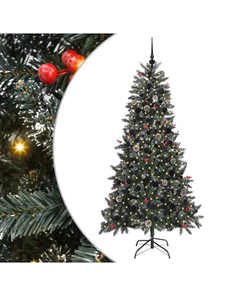 Albero di Natale artificiale con 300 LED Verde 210 cm