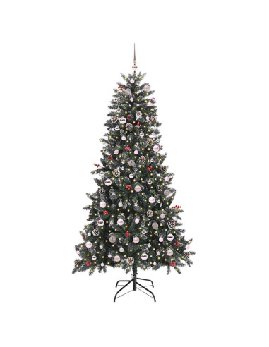 Albero di Natale artificiale con 300 LED Verde 210 cm