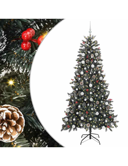 Albero di Natale artificiale con 300 LED Verde 210 cm