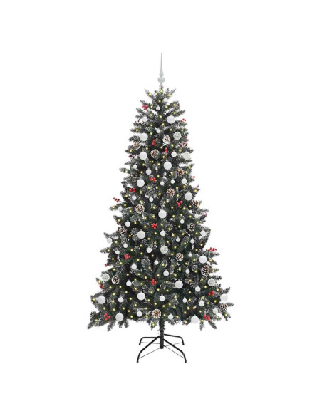 Albero di Natale artificiale con 300 LED Verde 210 cm