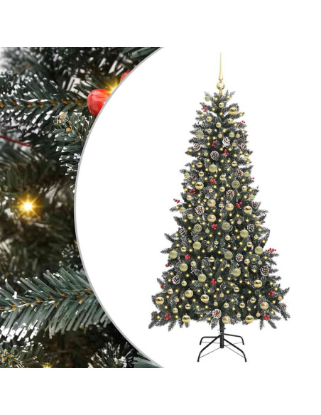 Albero di Natale artificiale con 300 LED Verde 210 cm