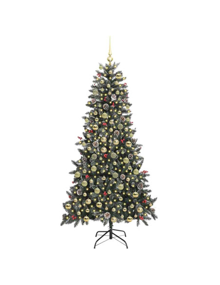Albero di Natale artificiale con 300 LED Verde 210 cm