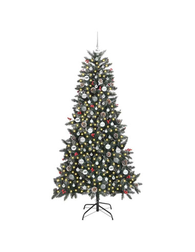 Albero di Natale artificiale con 300 LED Verde 210 cm