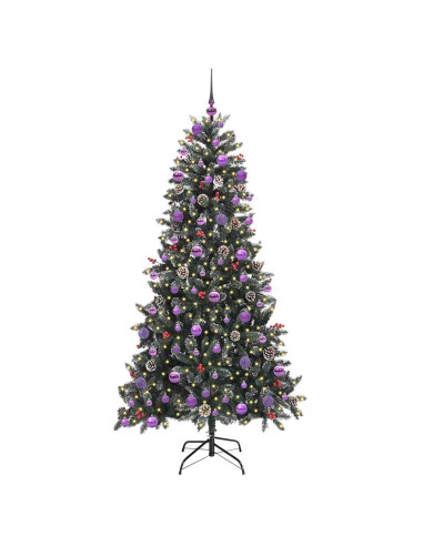 Albero di Natale artificiale con 300 LED Verde 210 cm