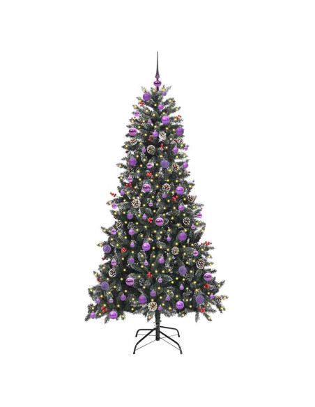 Albero di Natale artificiale con 300 LED Verde 210 cm