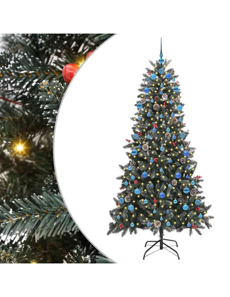 Albero di Natale artificiale con 300 LED Verde 210 cm
