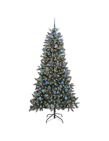 Albero di Natale artificiale con 300 LED Verde 210 cm