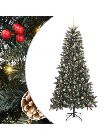 Albero di Natale artificiale con 300 LED Verde 240 cm