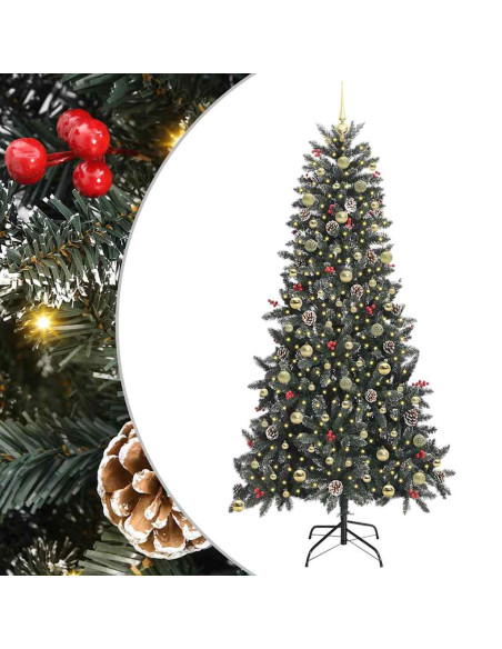 Albero di Natale artificiale con 300 LED Verde 240 cm