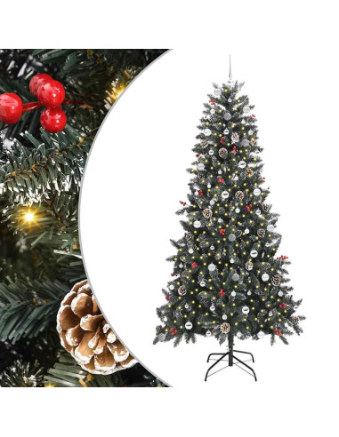 Albero di Natale artificiale con 300 LED Verde 240 cm
