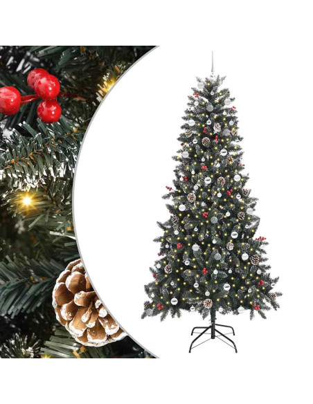 Albero di Natale artificiale con 300 LED Verde 240 cm