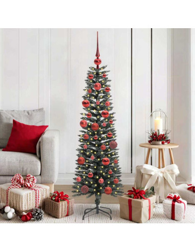 Albero di Natale artificiale con 150 LED Verde 43 x 43 x 150 cm