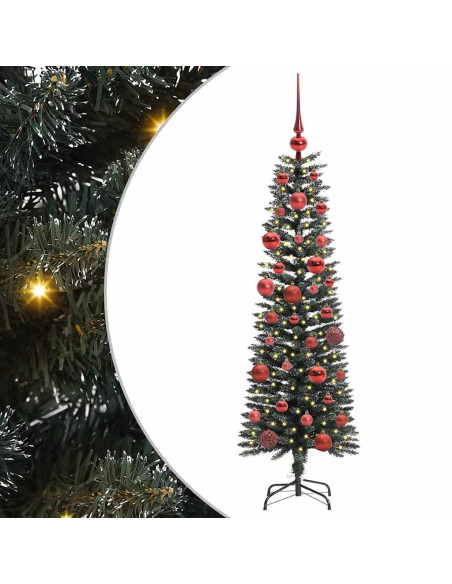 Albero di Natale artificiale con 150 LED Verde 43 x 43 x 150 cm