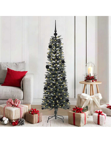 Albero di Natale artificiale con 150 LED Verde 43 x 43 x 150 cm