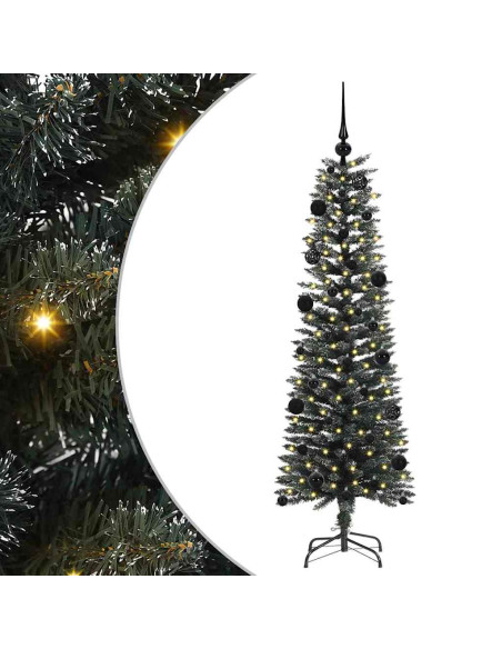 Albero di Natale artificiale con 150 LED Verde 43 x 43 x 150 cm