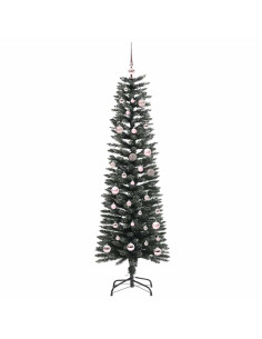 Albero di Natale artificiale con 150 LED Verde 43 x 43 x 150 cm 2