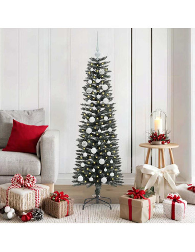 Albero di Natale artificiale con 150 LED Verde 43 x 43 x 150 cm