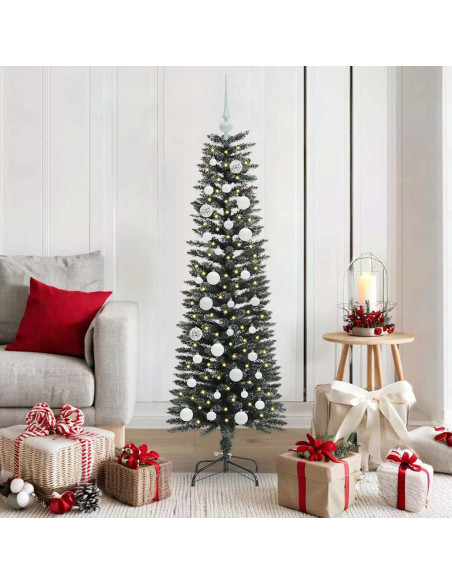 Albero di Natale artificiale con 150 LED Verde 43 x 43 x 150 cm