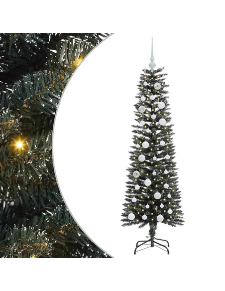 Albero di Natale artificiale con 150 LED Verde 43 x 43 x 150 cm