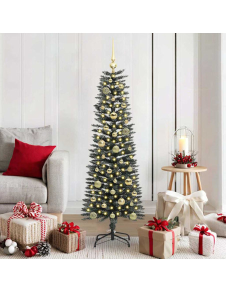 Albero di Natale artificiale con 150 LED Verde 43 x 43 x 150 cm