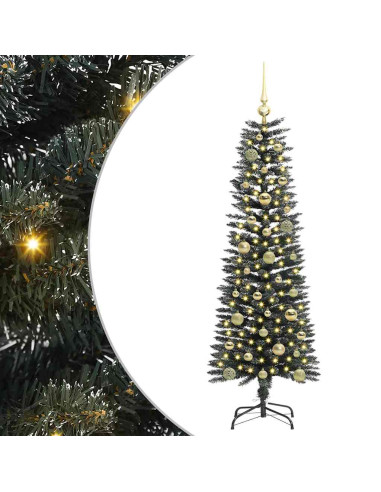 Albero di Natale artificiale con 150 LED Verde 43 x 43 x 150 cm