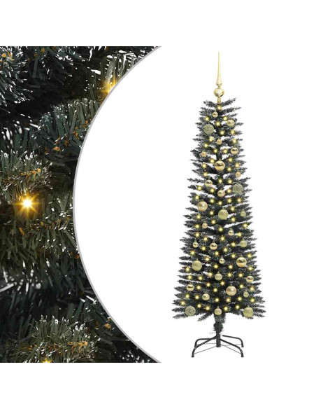 Albero di Natale artificiale con 150 LED Verde 43 x 43 x 150 cm