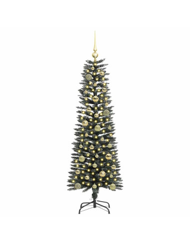 Albero di Natale artificiale con 150 LED Verde 43 x 43 x 150 cm