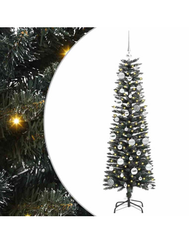 Albero di Natale artificiale con 150 LED Verde 43 x 43 x 150 cm