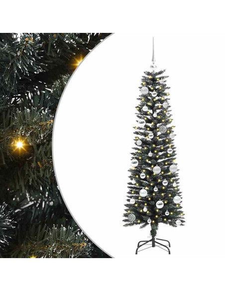 Albero di Natale artificiale con 150 LED Verde 43 x 43 x 150 cm