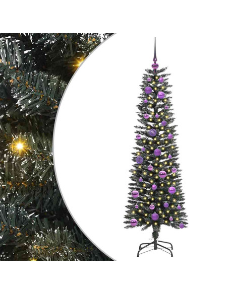 Albero di Natale artificiale con 150 LED Verde 43 x 43 x 150 cm