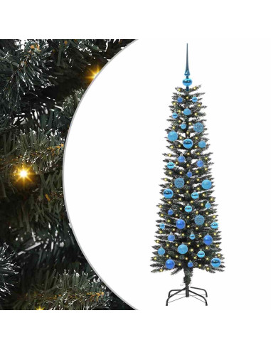 Albero di Natale artificiale con 150 LED Verde 43 x 43 x 150 cm