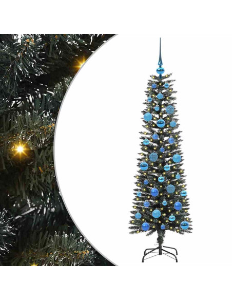 Albero di Natale artificiale con 150 LED Verde 43 x 43 x 150 cm
