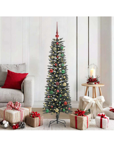 Albero di Natale artificiale con 150 LED Verde 43 x 43 x 150 cm