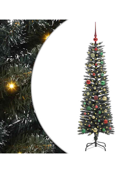Albero di Natale artificiale con 150 LED Verde 43 x 43 x 150 cm