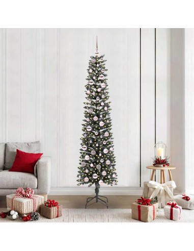Albero di Natale artificiale con 300 LED Verde 58 x 58 x 210 cm