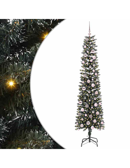 Albero di Natale artificiale con 300 LED Verde 58 x 58 x 210 cm