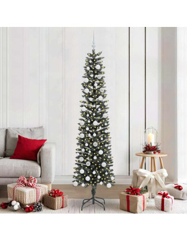 Albero di Natale artificiale con 300 LED Verde 58 x 58 x 210 cm