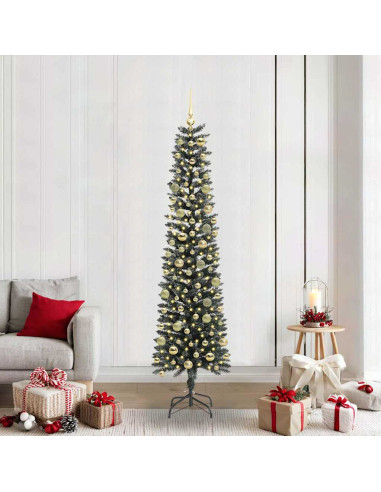 Albero di Natale artificiale con 300 LED Verde 58 x 58 x 210 cm