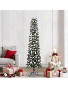 Albero di Natale artificiale con 300 LED Verde 210 cm 2