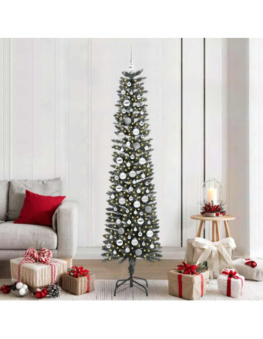 Albero di Natale artificiale con 300 LED Verde 210 cm
