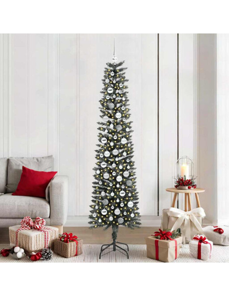 Albero di Natale artificiale con 300 LED Verde 210 cm