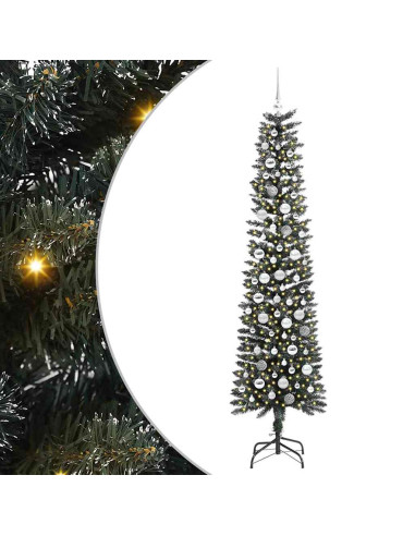 Albero di Natale artificiale con 300 LED Verde 210 cm