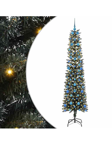 Albero di Natale artificiale con 300 LED Verde 58 x 58 x 210 cm