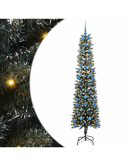 Albero di Natale artificiale con 300 LED Verde 58 x 58 x 210 cm