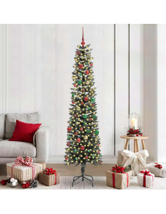 Albero di Natale artificiale con 300 LED Verde 58 x 58 x 210 cm 2